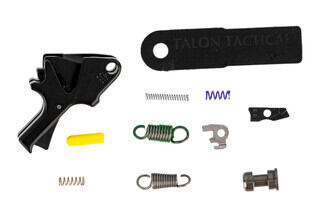 The Apex Tactical Flat Faced Trigger Kit for the M&P 2.0 handgun features a black anodized finish